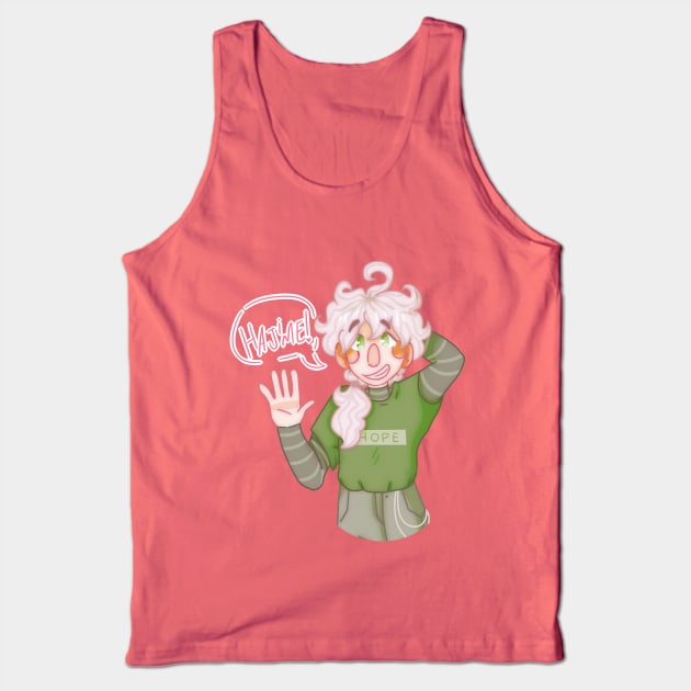 Nagito in a ponytail Tank Top by Pau!